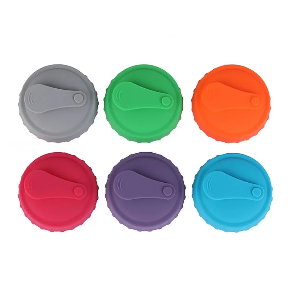 Reusable Silicone Soda Can Lid Set For Drinks Juice Beer Soda Coke Protecto Can Stopper Fits Standa 2