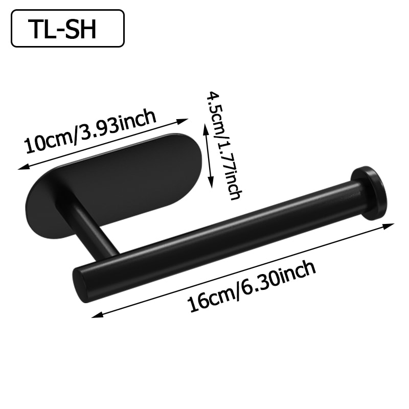 WallMounted Stainless Steel Paper Roll Holder No Drilling Required For Kitchen Bathroom 5