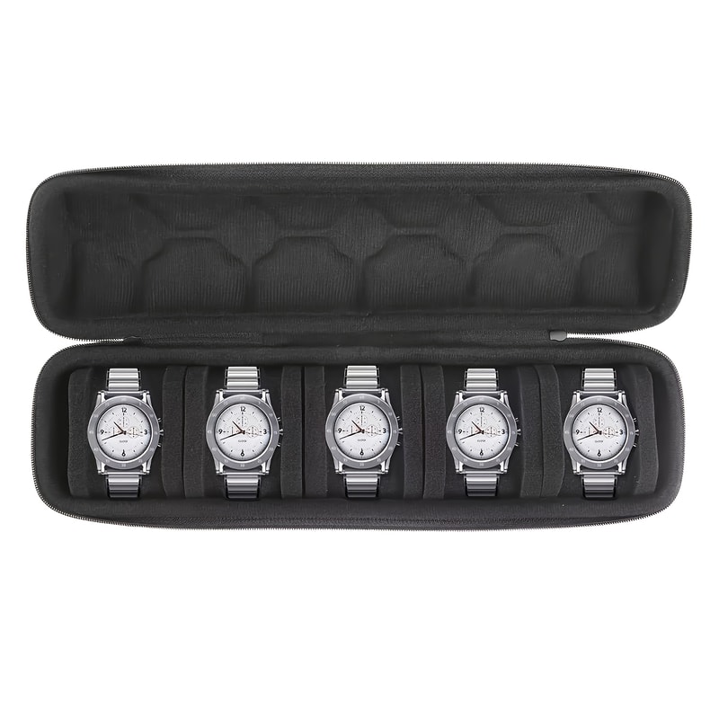 Portable Watch Case HeavyDuty Watch Organizer With FlipTop Lid Slot Watch Storage Box ScratchResist 3