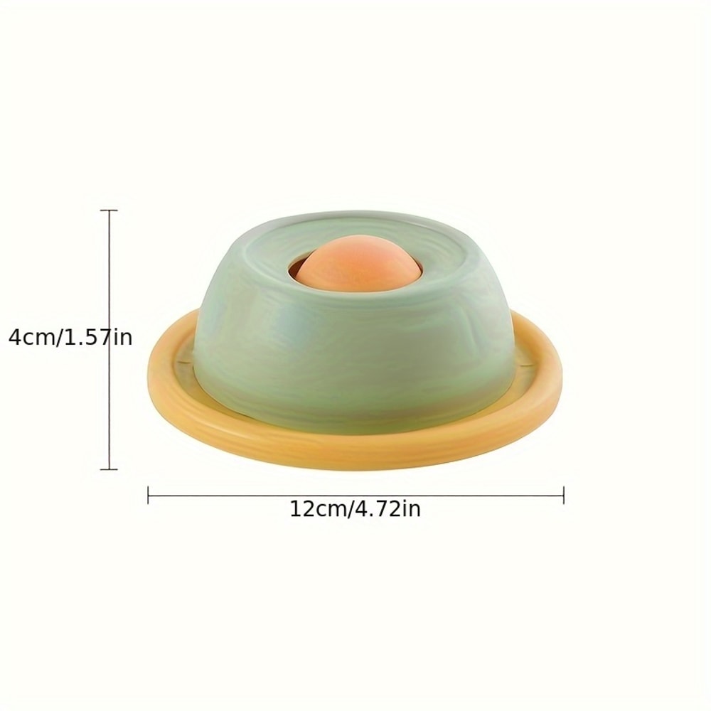 Interactive Cat Slow Feeder Toy NonTipping SelfPlay Snack Plate For Cats With Dental Health Licking 4