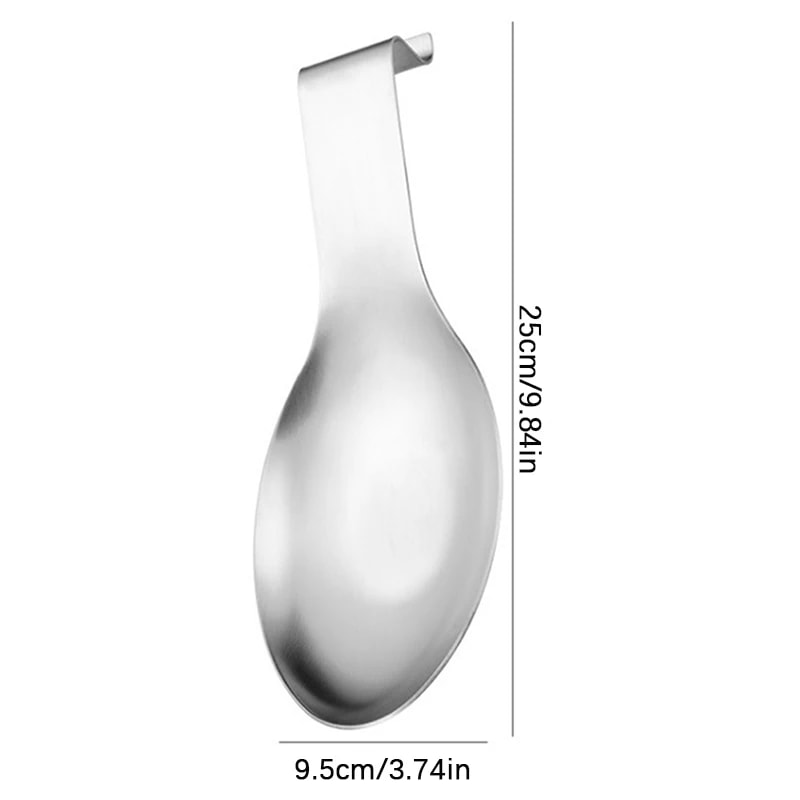 Fish Shape Stainless Steel Spoon Rest Buffet Clip Tray Hotel Restaurant Kitchen Utensil Holder