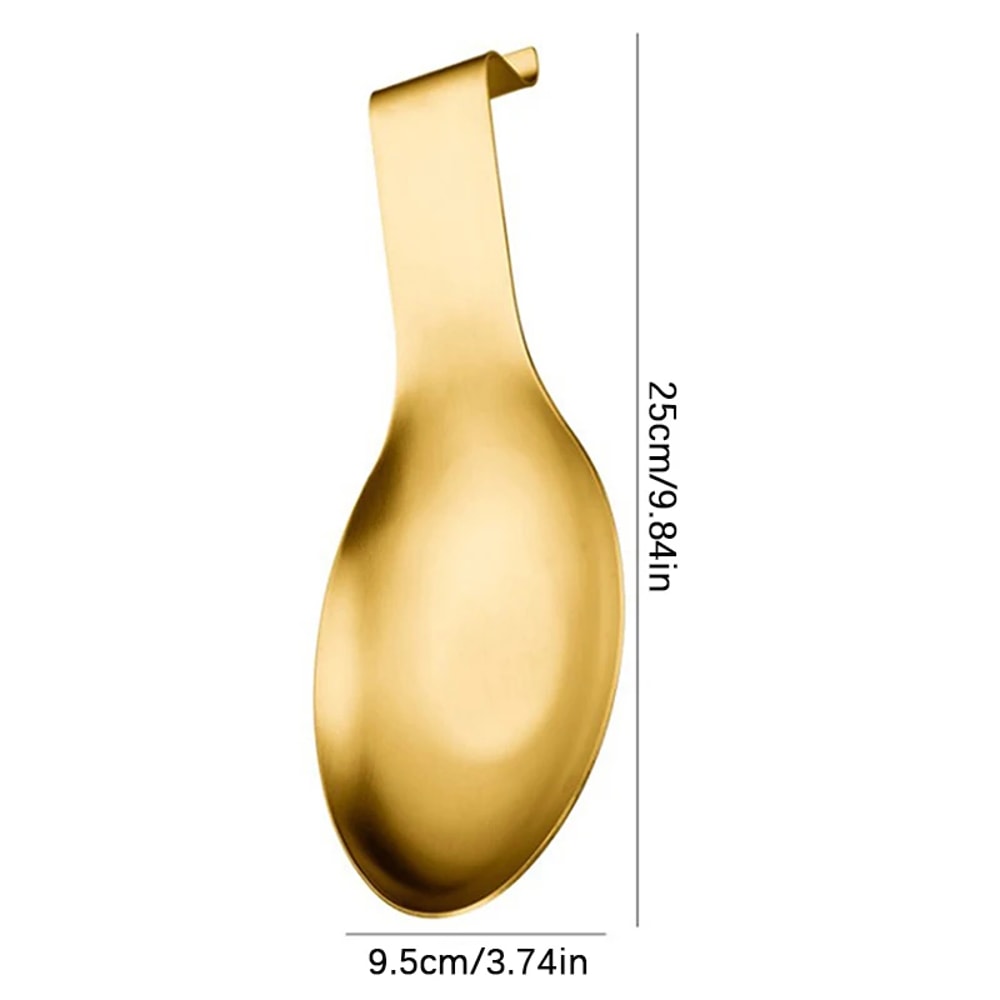 Fish Shape Stainless Steel Spoon Rest Buffet Clip Tray Hotel Restaurant Kitchen Utensil Holder