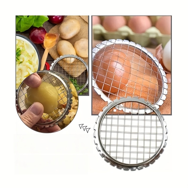 MustHave Round Grid Cutter Slicer For Eggs Mushrooms And Vegetables Perfect Kitchen Chopping Tool 5