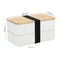 Minimalist Doublelayer Bento Box With Knife Fork Spoon New Style Divided Lunch Box For Students 5