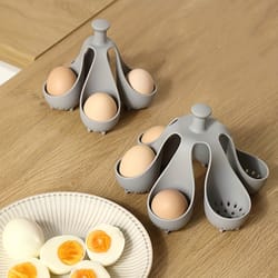 silicone egg cooker for home kitchen, high-temperature resistant egg holder, perfect for steaming eggs family breakfast
