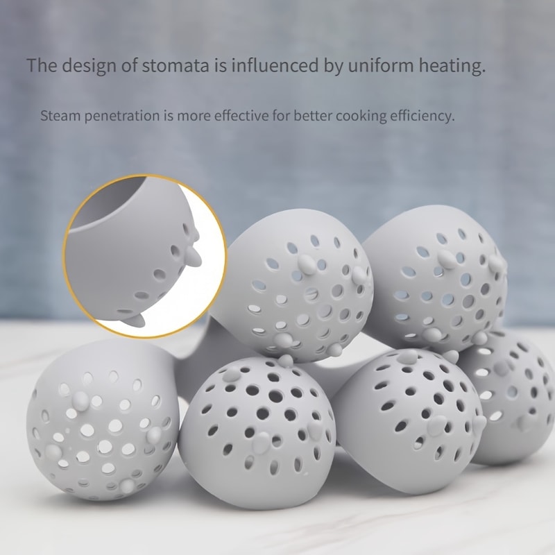 Silicone Egg Cooker For Home Kitchen HighTemperature Resistant Egg Holder Perfect For Steaming Eggs 4