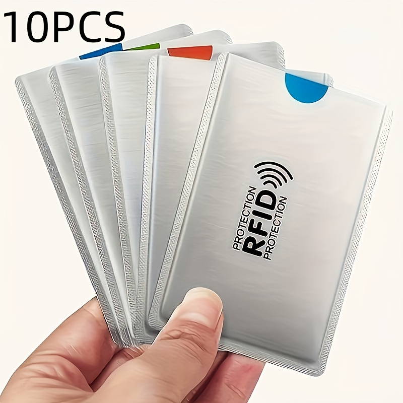 RFID Blocking Card Sleeves AntiTheft NFC Shielded ID Protectors Card Holder Organizer Bag 5