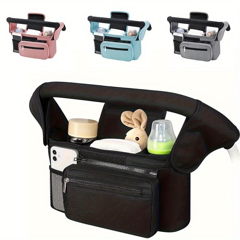 Mobile Phone Baby Stroller Bag With Nonslip Strap And Insulated Cup Holder Ideal Baby Stroller Mana 0