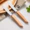 Wooden Long Handle Pastry Knife Stainless Steel Butter Knife For Bread Jam And Cream Scraping 1