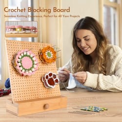 bamboo grid block plate for crochet weaving crochet block plate gift for crochet projects