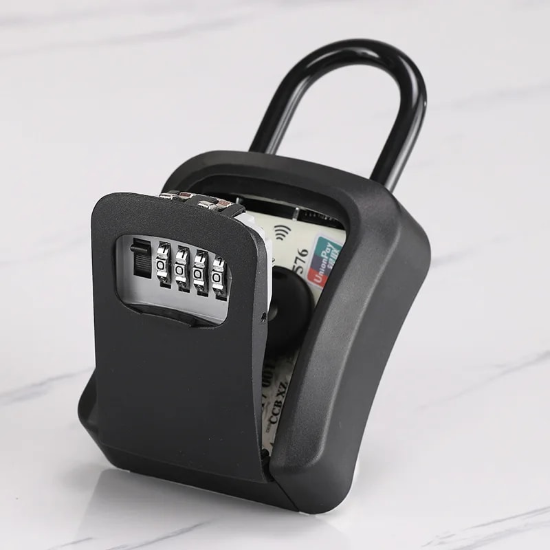 Waterproof Digit Code Key Box Outdoor Password Storage With Steel Wire Hanging Locking Hook Easy In 7