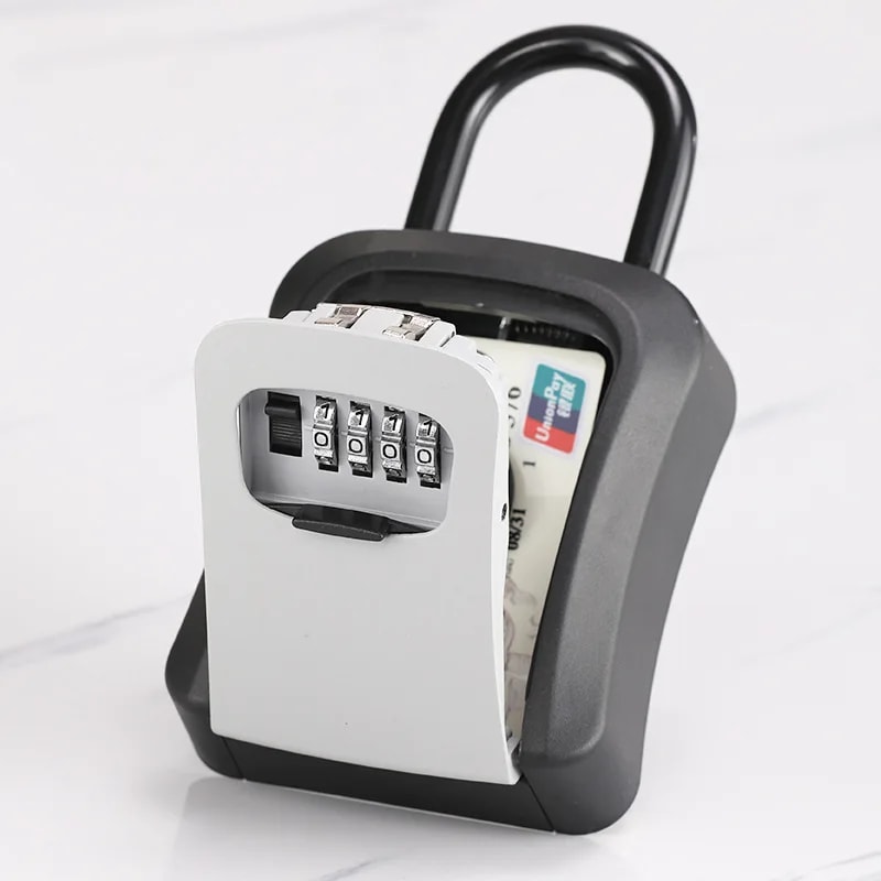 Waterproof Digit Code Key Box Outdoor Password Storage With Steel Wire Hanging Locking Hook Easy In 6