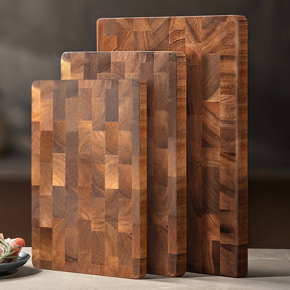 HeavyDuty Large Wood Board Chopping Board With Wood Grain For Meat Cheese Vegetables Bread Large Le 3