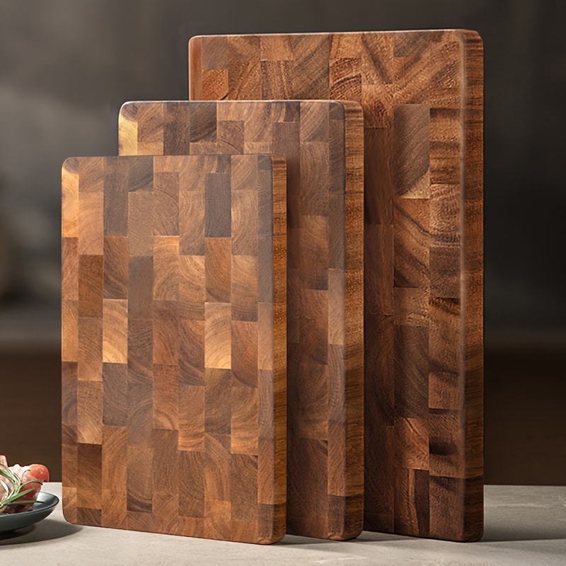 HeavyDuty Large Wood Board Chopping Board With Wood Grain For Meat Cheese Vegetables Bread Large Le 3