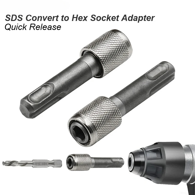 Hexagonal Converter SDS Plus To Hex Shank Adapter Power Screwdriver Bit Holder Electric Hammer Sock 0