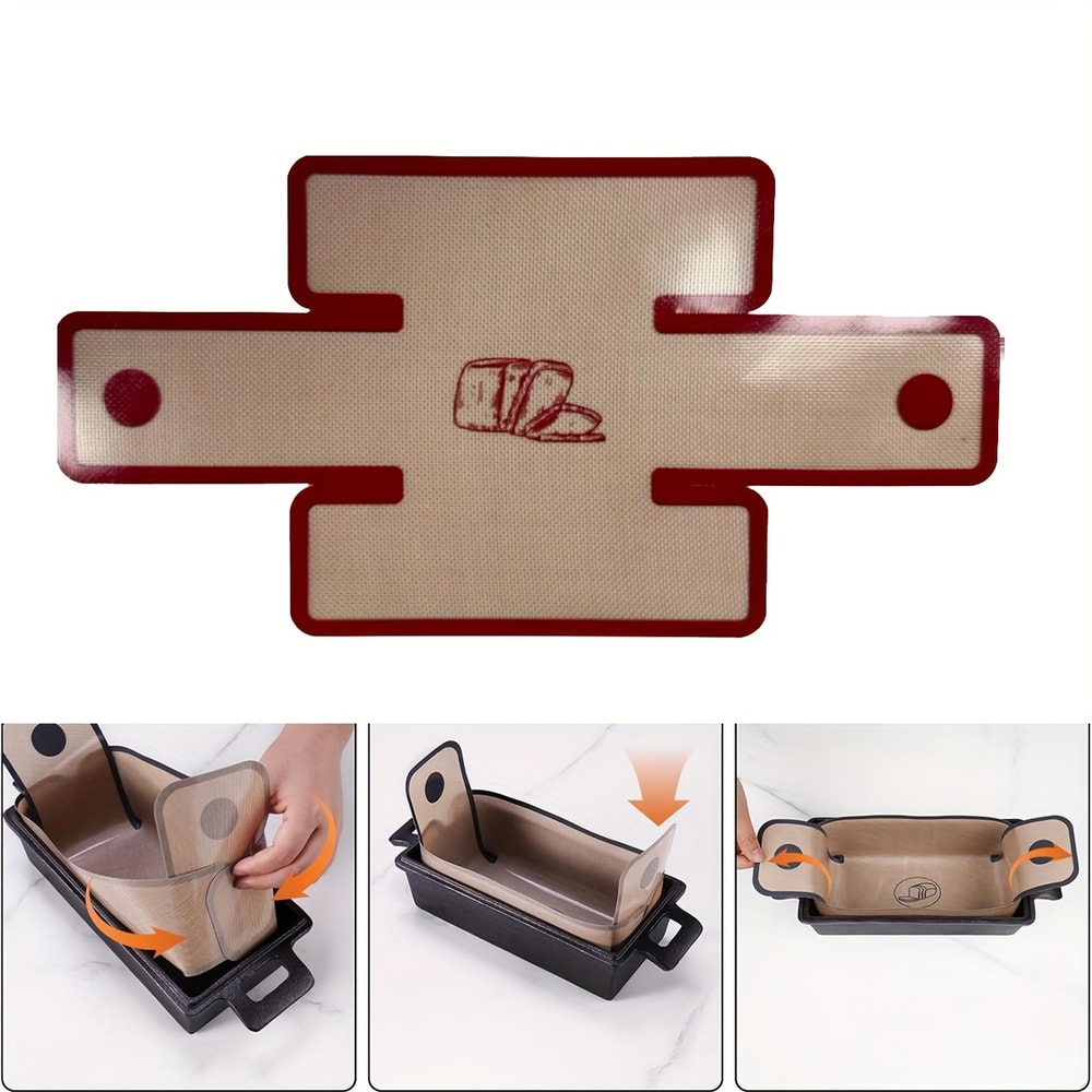 Food Grade Silicone Bread Loaf Pan NonStick Easy To Clean HighTemperature Resistant Baking Pans 3