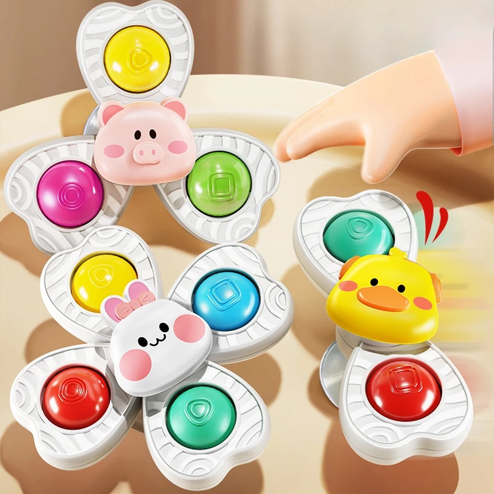 Rotating Baby Sucker Spinning Toys Montessori Education Bathroom Toys for Toddlers Infant Bath Toys