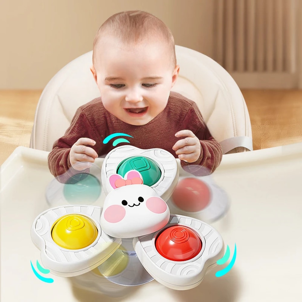 Rotating Baby Sucker Spinning Toys Montessori Education Bathroom Toys for Toddlers Infant Bath Toys