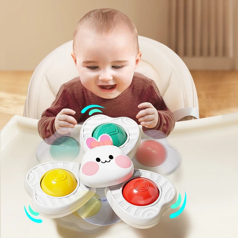 Rotating Baby Sucker Spinning Toys Montessori Education Bathroom Toys for Toddlers Infant Bath Toys