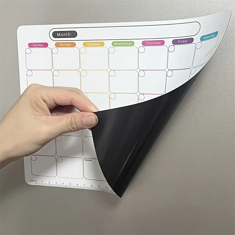 Magnetic Calendar Sticker Refrigerator Magnet Monthly And Weekly Planner Soft Note Message Board 1