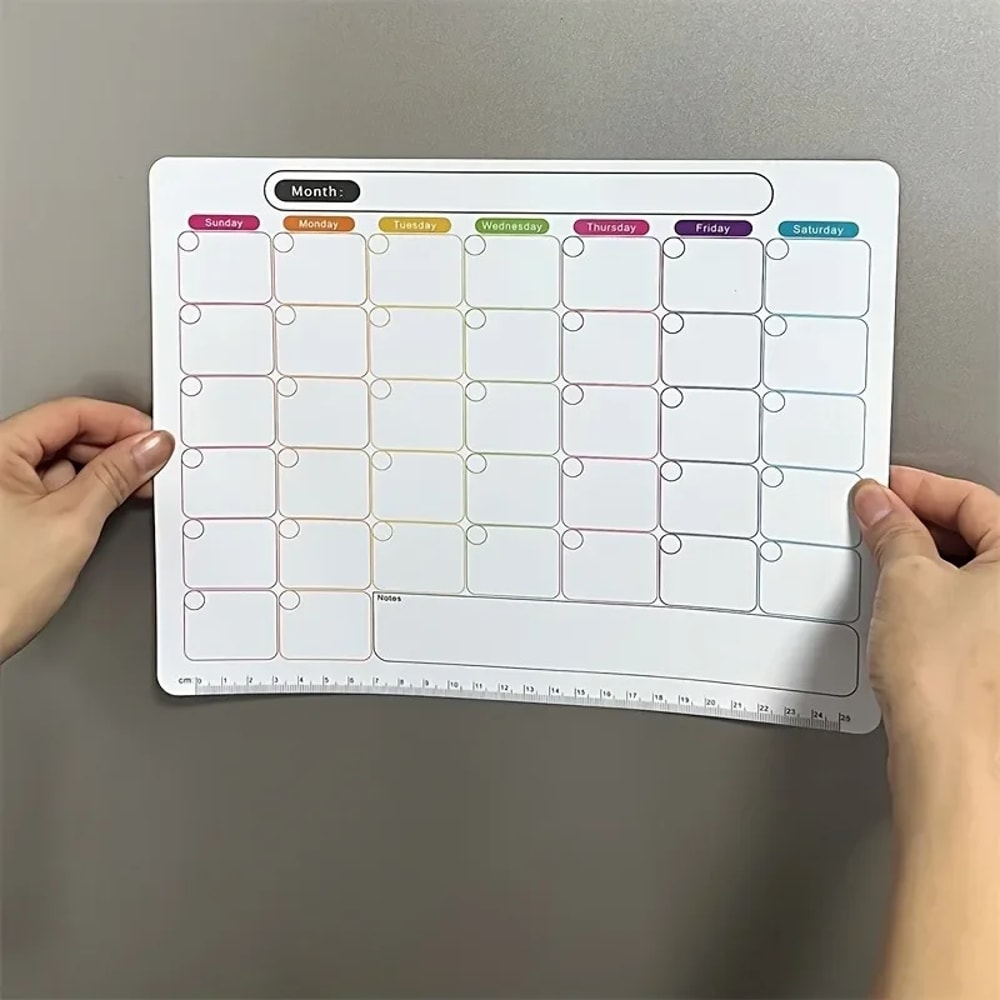 Magnetic Calendar Sticker Refrigerator Magnet Monthly And Weekly Planner Soft Note Message Board 5