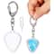 Durable Acrylic Guitar Pick Holder Keychain HeartShaped Design With Secure Lid For Musicians 0