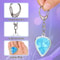 Durable Acrylic Guitar Pick Holder Keychain HeartShaped Design With Secure Lid For Musicians 2