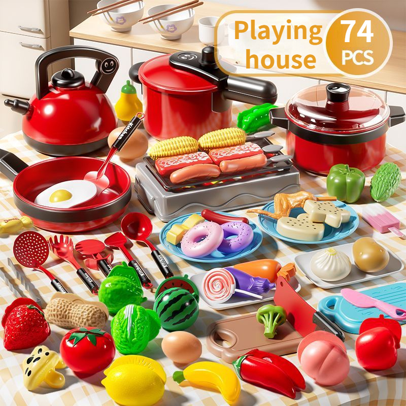 Childrens Kitchen Toys Set For Girls Educational Cooking Simulation Play 0