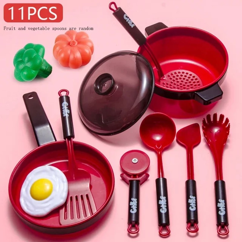 Childrens Kitchen Toys Set For Girls Educational Cooking Simulation Play 5
