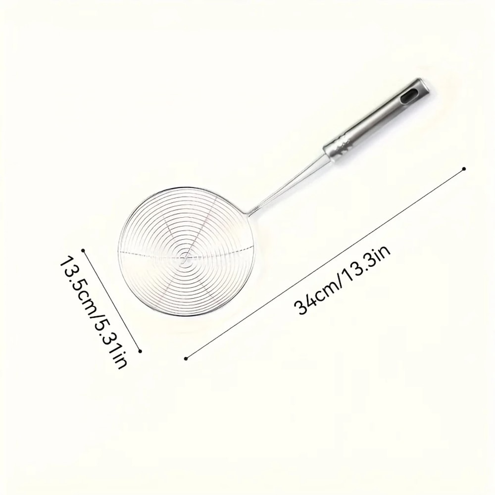 Durable Wire Skimmer Spoon For Cooking Stainless Steel Strainer Ladle With Handle For Kitchen Use 4