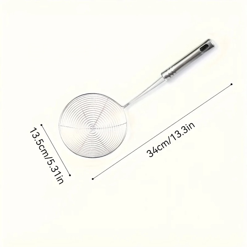 Durable Wire Skimmer Spoon For Cooking Stainless Steel Strainer Ladle With Handle For Kitchen Use 4