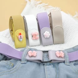 invisible no trace elastic stretch belt press buckle lazy belt womens adjustable jeans waist belt