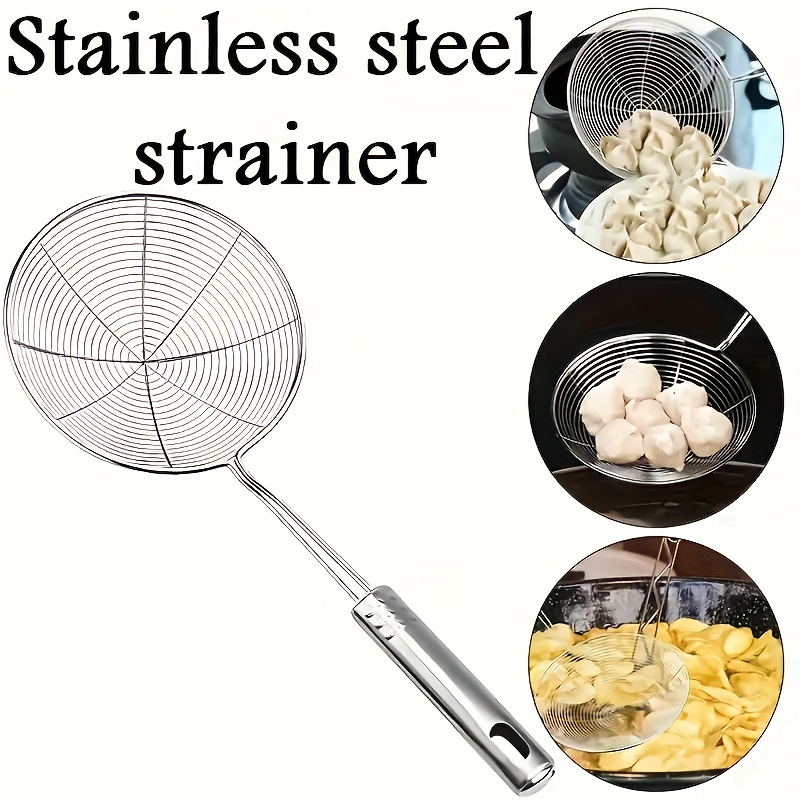Stainless Steel Strainer Ladle With Handle Durable Wire Skimmer Spoon For Cooking Frying Kitchen Us 5