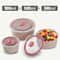 Round Wheat Straw Crisper Bowl With Lid Plastic Microwave Oven Soup Lunch Box Salad Bowl 4
