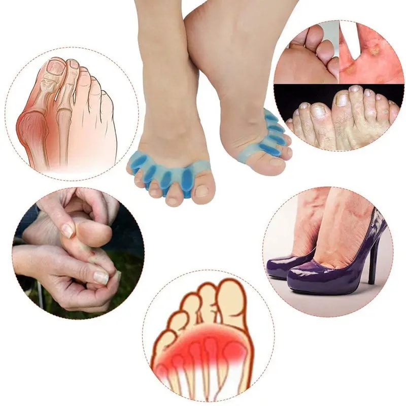 Soft Gel Toes Separator Bunion Corrector Protective Straightener Foot Spacers Stretchers Care Tool 2