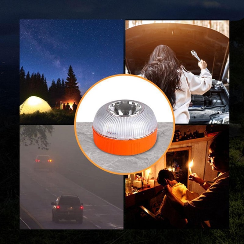 LED Emergency Induction Help Light New Rechargeable Explosion Flashing Light Magnetic Strobe Warnin