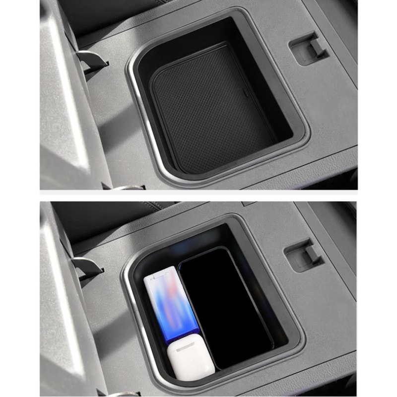 Wireless Charging Mat Central Control Armrest Storage Box Car Interior Organizer 3