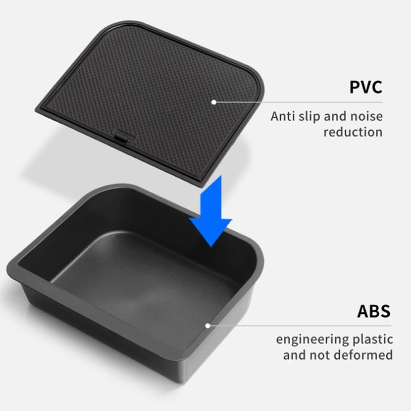 Wireless Charging Mat Central Control Armrest Storage Box Car Interior Organizer 4