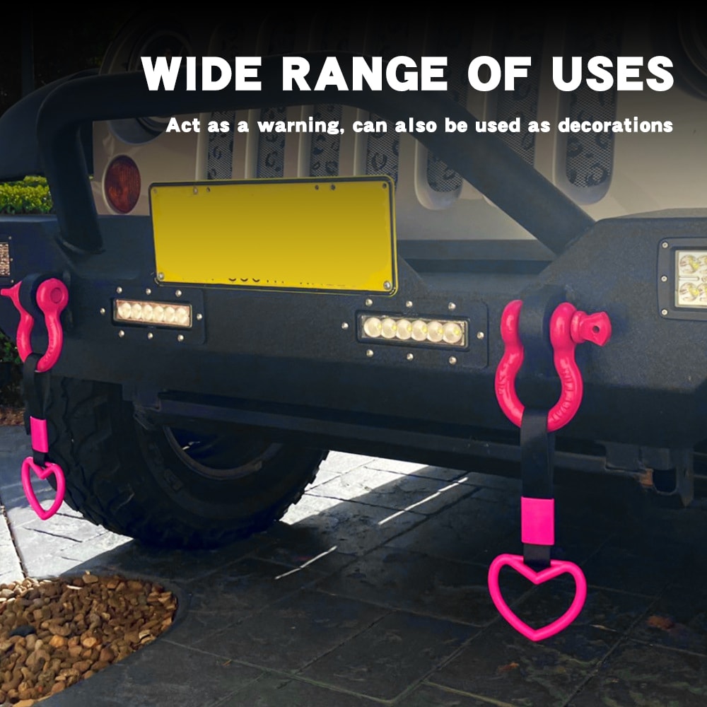 Modified Racing Handle Ring Bus Handle Devil Heart Bumper Hand Strap Loops Car Drift Charm Accessor 1