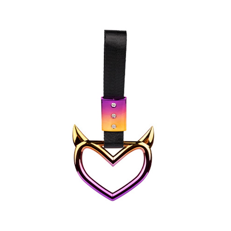Modified Racing Handle Ring Bus Handle Devil Heart Bumper Hand Strap Loops Car Drift Charm Accessor 5