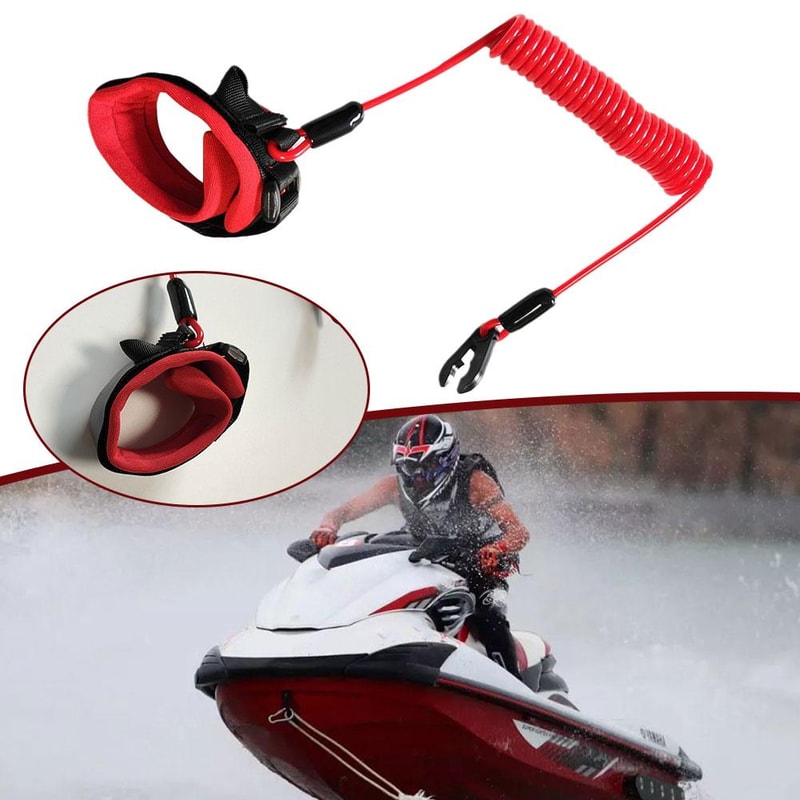 Jet Ski Kill Stop For Marine Outboard Engine Boat Motor Key Rope Reminder Emergency Stop 1