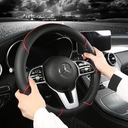 universal leather diamond steering wheel cover all seasons durable anti-slip veins design