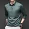Fashionable Breathable Comfortable New Mens Business Casual Long Sleeved Shirt With Badge Solid Col 6