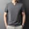 Comfortable Summer Versatile Top Mens Casual Small Vneck Solid Color Short Sleeved Tshirt 6