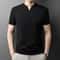 Comfortable Summer Versatile Top Mens Casual Small Vneck Solid Color Short Sleeved Tshirt 7