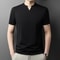 Comfortable Summer Versatile Top Mens Casual Small Vneck Solid Color Short Sleeved Tshirt 7