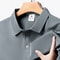 Comfortable Breathable Top Mens Fashion Solid Short Sleeved Polo Shirt Summer 1