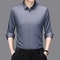 Comfortable Wrinkle Free Mens Long Sleeved Solid Color Business Casual Shirt All Season Versatile T 0