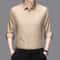 Comfortable Wrinkle Free Mens Long Sleeved Solid Color Business Casual Shirt All Season Versatile T 1