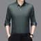 Comfortable Wrinkle Free Mens Long Sleeved Solid Color Business Casual Shirt All Season Versatile T 2